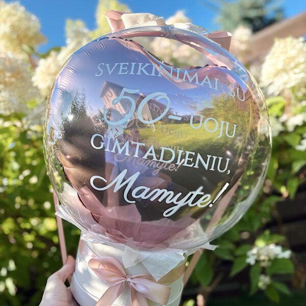 Personalized gift in a balloon - Heart